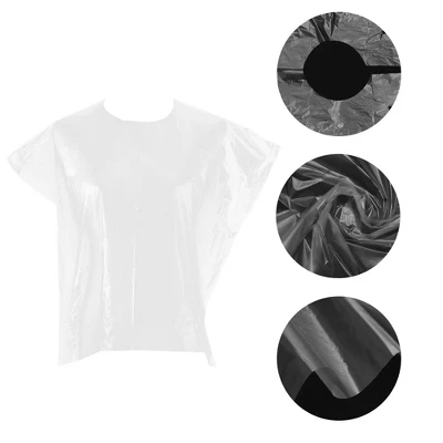 Unique Bargains Disposable Hair Cutting Cape Clear 50 Pcs 2 Unique Bargains Disposable Hair Cutting Cape Clear 50 Pcs - Image 2