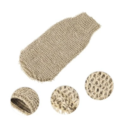 Unique Bargains Bathroom Jute Shower Gloves 9.65"x4.53" Brown 1 Pc 2 Unique Bargains Bathroom Jute Shower Gloves 9.65"x4.53" Brown 1 Pc - Image 2