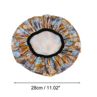 Unique Bargains Women's Leaves Bath Cap 1 Pc 1 Unique Bargains Women's Leaves Bath Cap 1 Pc