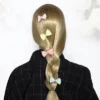 Unique Bargains Rhinestone Bowknot Long Tassel Hair Clips Chains Multicolored 2 Pcs