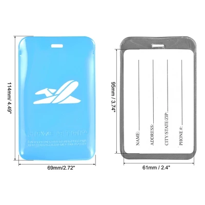 Unique Bargains PVC Durable Lightweight Backpack Travel ID Luggage Tags 3 Pcs 1 Unique Bargains PVC Durable Lightweight Backpack Travel ID Luggage Tags 3 Pcs