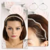 Unique Bargains Women's Simple Design Faux Pearl Headbands White 4.72"x0.2" 4 Pcs