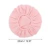 Unique Bargains Women Portable Stripe Shower Cap Pink 1 Pc
