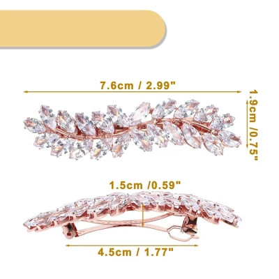 Unique Bargains Women's Leaf French Barrette Hair Clips 1 Pc 5 Unique Bargains Women's Leaf French Barrette Hair Clips 1 Pc - Image 5