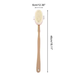 Unique Bargains Shower Brush 18.11"x2.36"x1.37" Yellow 1 Pc