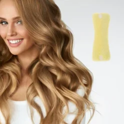 Unique Bargains Women's Big Wave Hair Rollers 4.72"x1.97" Yellow 6pcs