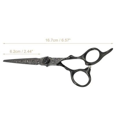 Unique Bargains Stainless Steel Hair Cutting Scissors Black 1 Pc 3 Unique Bargains Stainless Steel Hair Cutting Scissors Black 1 Pc - Image 3
