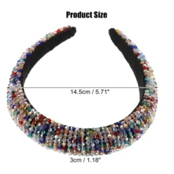 Unique Bargains Rhinestone Headband For Women Bling Padded Hairband Faux Crystal Hair Accessories Multicolor 1.18 Inch Wide 1 Pc -UNIQUE BARGAIN Shop GUEST f4137c74 5c63 4701 978d c8addc75adbd
