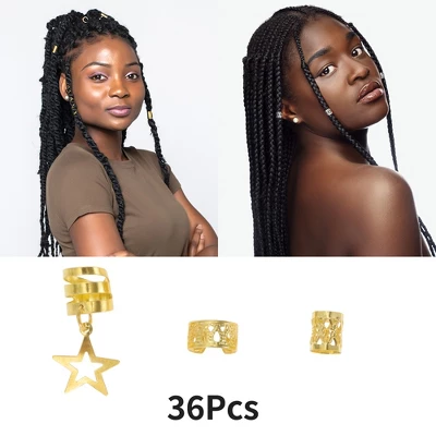 Unique Bargains Fashion Hollow Hair Cuffs Dreadlock 36 Pcs 2 Unique Bargains Fashion Hollow Hair Cuffs Dreadlock 36 Pcs - Image 2