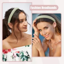 Unique Bargains Women's Anti Slip Fashion Pastoral Stripe Headbands 0.87" Wide 2 Pcs
