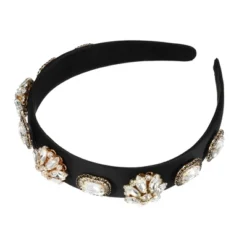 Unique Bargains Women's Bling Vintage Flowers Rhinestone Satin Wide Edge Headband 5.12"x1.18" 1pc -UNIQUE BARGAIN Shop GUEST f533a246 eaec 4f56 8bea 5cc2cae5775d