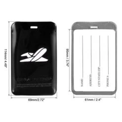 Unique Bargains PVC Durable Lightweight Backpack Travel Luggage Tag 2 Pcs