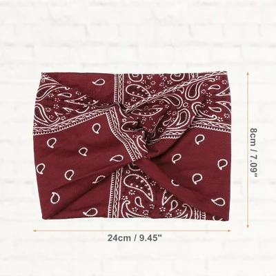 Unique Bargains Women's Yoga Elastic Headbands 7.09" Wide Multicolor 6 Pcs 4 Unique Bargains Women's Yoga Elastic Headbands 7.09" Wide Multicolor 6 Pcs - Image 4