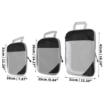 Unique Bargains Luggage Organizer Travel Bags For Travel Black 1 Set 2 Unique Bargains Luggage Organizer Travel Bags For Travel Black 1 Set - Image 2