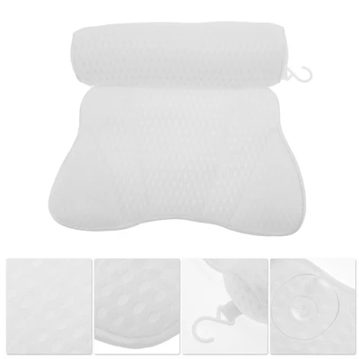 Unique Bargains Cylindrical Style Bath Pillow 15.75"x13.39"x3.35" White 1 Pc 1 Unique Bargains Cylindrical Style Bath Pillow 15.75"x13.39"x3.35" White 1 Pc