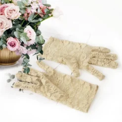 Unique Bargains Lace Women Short Vintage Breathable Elegant Wedding Gloves Beige 1 Pair -UNIQUE BARGAIN Shop GUEST f6751430 c80e 48f8 867e 81f00a510c50