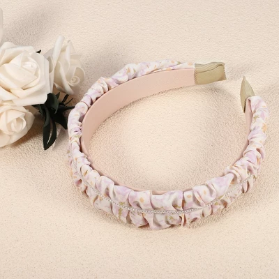 Unique Bargains Women's Floral Ruched Non-slip Pearl Headbands Pink 1 Pc 5 Unique Bargains Women's Floral Ruched Non-slip Pearl Headbands Pink 1 Pc - Image 5