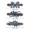 Unique Bargains Women's Hair Barrettes Vintage Shining Rhinestone Flower Butterfly Flower Shapes Barrette Hair Accessories 3Pcs
