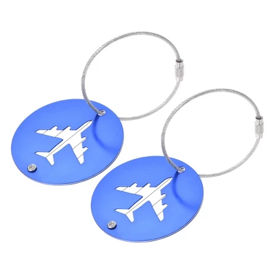 Unique Bargains Aluminium Lightweight Backpack Identifier Card Travel Luggage Tags 2 Pcs 3 Unique Bargains Aluminium Lightweight Backpack Identifier Card Travel Luggage Tags 2 Pcs - Image 3