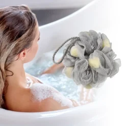 Unique Bargains Bath Shower Body Puffs Loofah Sponge 5.91"x4.72" 1 Pc