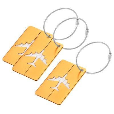 Unique Bargains Aluminium Lightweight Backpack Identifier Card Travel Luggage Tags 3 Pcs 3 Unique Bargains Aluminium Lightweight Backpack Identifier Card Travel Luggage Tags 3 Pcs - Image 3