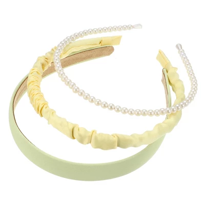 Unique Bargains Women's Fashion Faux Pearl Different Designs Headbands Set 3 Pcs 1 Unique Bargains Women's Fashion Faux Pearl Different Designs Headbands Set 3 Pcs