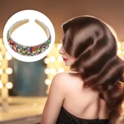 Unique Bargains Women's Bling Assorted Color Crushed Turquoise Rhinestone Headband Wide Edge 4.72"x1.65" 1Pc -UNIQUE BARGAIN Shop GUEST f91a0b8d 1821 40f1 bff3 a8b93312dad7