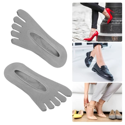 Unique Bargains Women's Nylon Breathable Split Toe Compression Socks Non-Slip 6 Pairs Gray 1 Unique Bargains Women's Nylon Breathable Split Toe Compression Socks Non-Slip 6 Pairs Gray