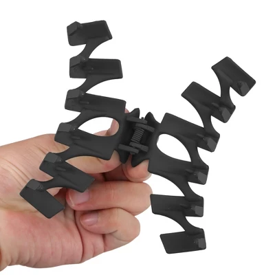 Unique Bargains 4 PCS Large Hair Clips Hair Clips For Thick Curly Hair 4.33 Inch Wave Clips Nonslip Matte Hair Clips Black 2 Unique Bargains 4 PCS Large Hair Clips Hair Clips For Thick Curly Hair 4.33 Inch Wave Clips Nonslip Matte Hair Clips Black - Image 2