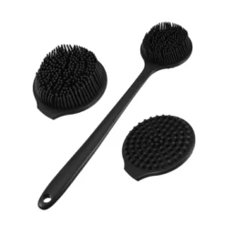 Unique Bargains Silicone Body Scrubber Double-Sided Shower Brush Black 1 Pc -UNIQUE BARGAIN Shop GUEST f9d0211c a744 4c48 89ba 3cae5539fd99