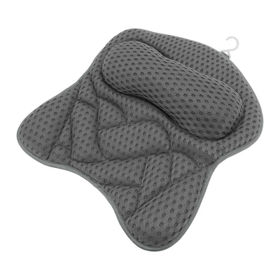 Unique Bargains Curved Style Bath Pillow 16.14"x17.32"x2.36" Gray 1 Pc 6 Unique Bargains Curved Style Bath Pillow 16.14"x17.32"x2.36" Gray 1 Pc - Image 6