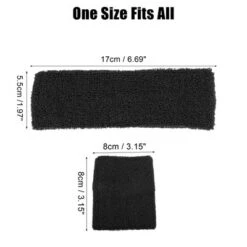 Unique Bargains Stretchy Cotton Blend Sweat Absorbing Sport Headband Wristband Black 3 Pcs 7 Unique Bargains Stretchy Cotton Blend Sweat Absorbing Sport Headband Wristband Black 3 Pcs -UNIQUE BARGAIN Shop GUEST faa604f8 355a 450b bd4a d7d03649674b