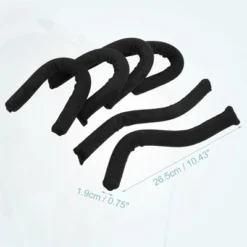 Unique Bargains Velvet Heatless Hair Curler Black 6 Pcs