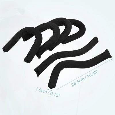 Unique Bargains Velvet Heatless Hair Curler Black 6 Pcs 1 Unique Bargains Velvet Heatless Hair Curler Black 6 Pcs