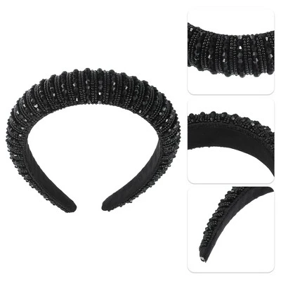 Unique Bargains Women's Luxury Sparkly Rhinestone Wide Headbands 2Pcs 2 Unique Bargains Women's Luxury Sparkly Rhinestone Wide Headbands 2Pcs - Image 2