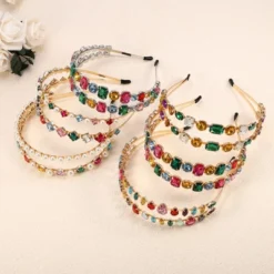 Unique Bargains Women's Metal Round Colorful Faux Pearl Rhinestone Headband 1 Pc -UNIQUE BARGAIN Shop GUEST fc324b59 fba1 4ae1 8a79 11baf180534e 1