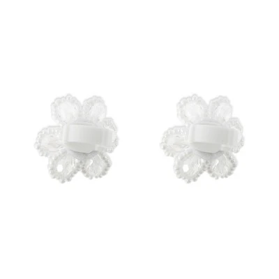 Unique Bargains Beaded Flowers Shoelace Charms White 1 Pair 3 Unique Bargains Beaded Flowers Shoelace Charms White 1 Pair - Image 3