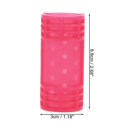 Unique Bargains Women's Heatless Voluminous Hair Roller 2.68"x1.18" Rose Red 8pcs 3 Unique Bargains Women's Heatless Voluminous Hair Roller 2.68"x1.18" Rose Red 8pcs - Image 3