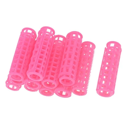 Unique Bargains Women's Home DIY Hair Styling Plastic Roller Curlers Clips Pink 2.7" X 0.8" 12 Pcs 3 Unique Bargains Women's Home DIY Hair Styling Plastic Roller Curlers Clips Pink 2.7" X 0.8" 12 Pcs - Image 3