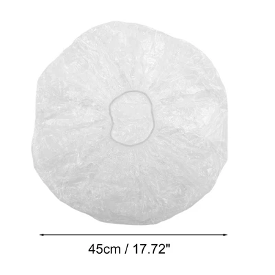 Unique Bargains Women's Durable Shower Cap Clear 1 Pc 1 Unique Bargains Women's Durable Shower Cap Clear 1 Pc