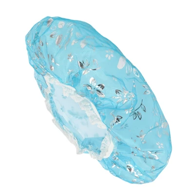 Unique Bargains Women Double Layer Mesh Shower Cap 1 Pc 3 Unique Bargains Women Double Layer Mesh Shower Cap 1 Pc - Image 3